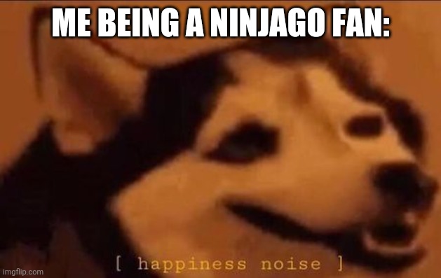 Happiness Noise | ME BEING A NINJAGO FAN: | image tagged in happiness noise | made w/ Imgflip meme maker