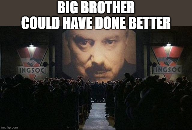 Big Brother 1984 | BIG BROTHER COULD HAVE DONE BETTER | image tagged in big brother 1984 | made w/ Imgflip meme maker