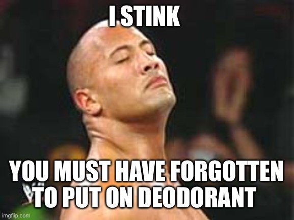 Liberal logic | I STINK YOU MUST HAVE FORGOTTEN TO PUT ON DEODORANT | image tagged in the rock smelling | made w/ Imgflip meme maker