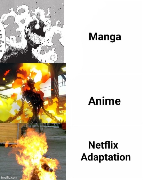 Fire Force Infernal | image tagged in manga anime netflix adaption,fire,anime meme | made w/ Imgflip meme maker