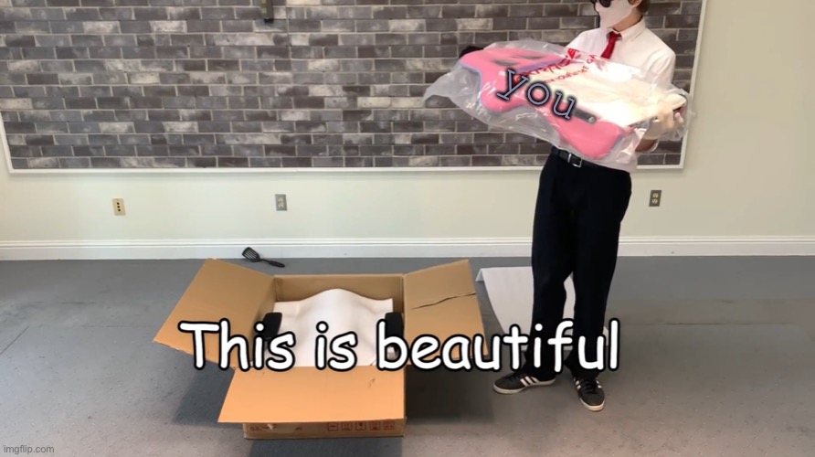 This Is Beautiful | you | image tagged in this is beautiful,yes i stole bazookas meme,deal with it | made w/ Imgflip meme maker
