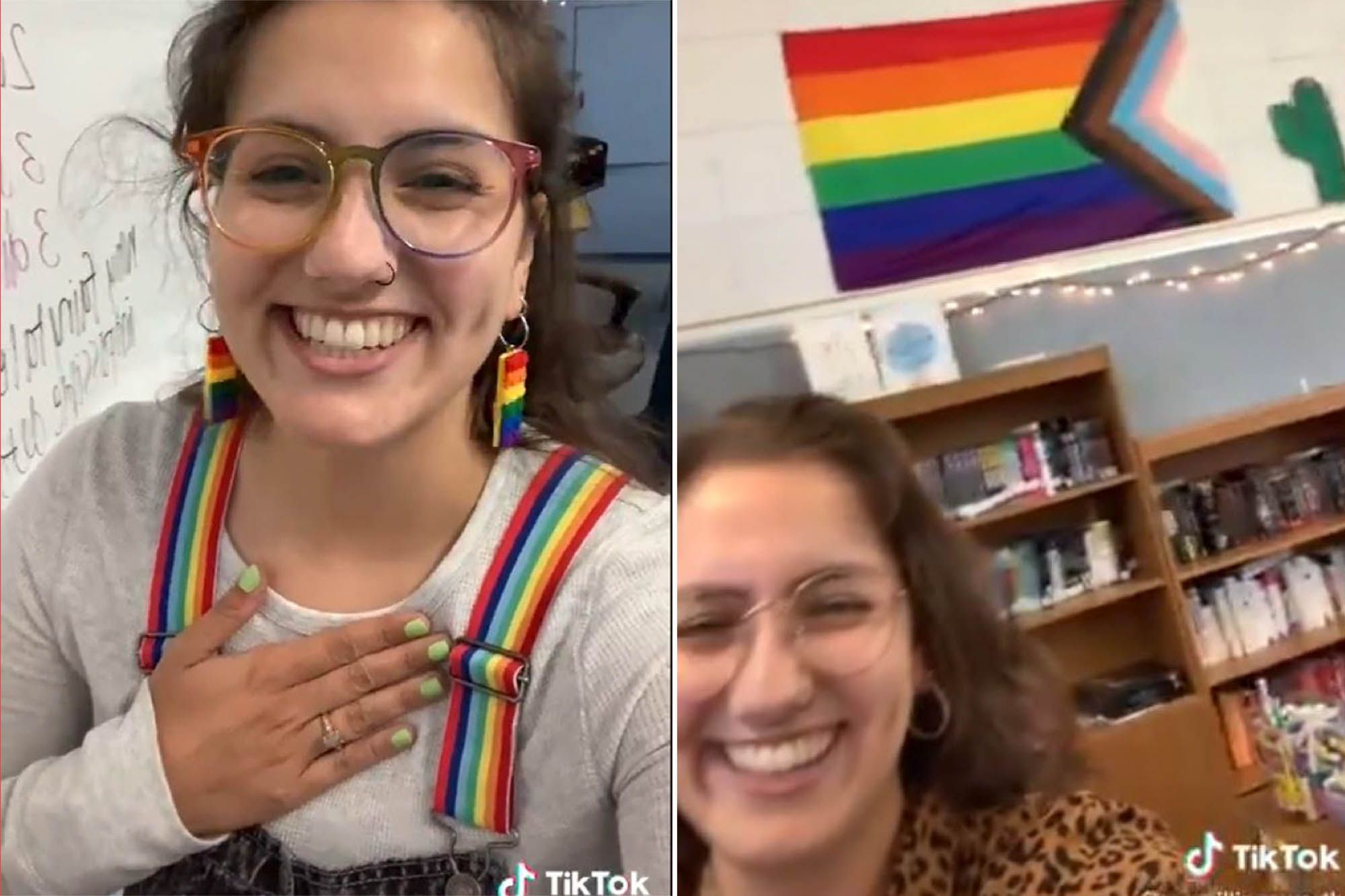 High Quality Teacher puts up LGBTQ flag in classroom  #2 Blank Meme Template