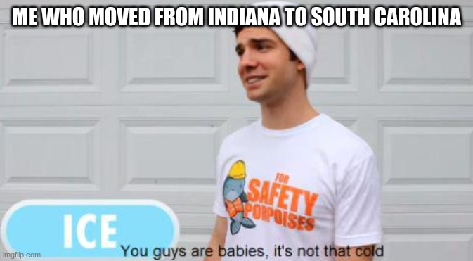 ME WHO MOVED FROM INDIANA TO SOUTH CAROLINA | made w/ Imgflip meme maker