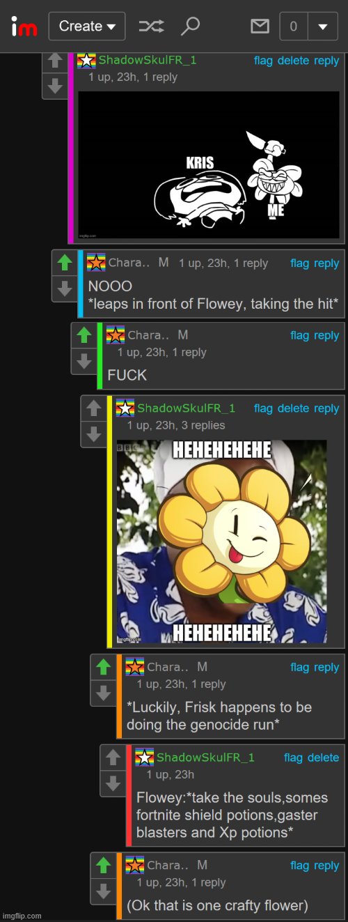 -_- | image tagged in flowey,comments | made w/ Imgflip meme maker