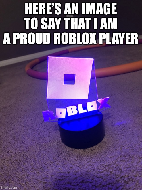 H o o l a  h o o p. | HERE’S AN IMAGE TO SAY THAT I AM A PROUD ROBLOX PLAYER | made w/ Imgflip meme maker