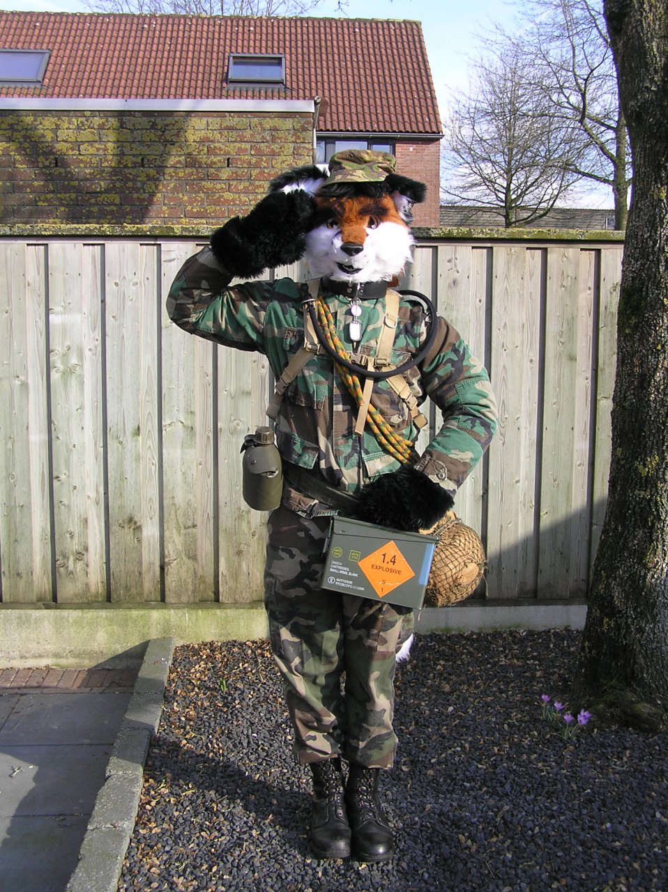 High Quality Furry soldier Blank Meme Template