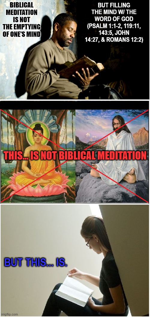 With respect to you Reaper, you're wrong again.  The two meditations are vastly different from each other in practice & purpose. | THIS... IS NOT BIBLICAL MEDITATION; BUT THIS... IS. | image tagged in thinking monkey,buddhism,christianity,memes,jesus,meditation | made w/ Imgflip meme maker