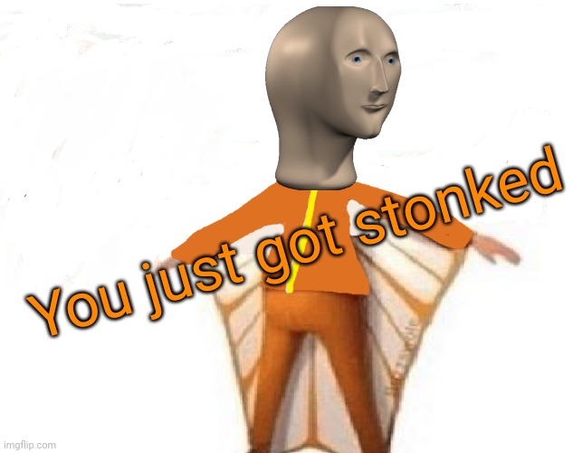 Stonked | You just got stonked | image tagged in you just got vectored blank | made w/ Imgflip meme maker