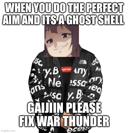 Only warthunder players understands | WHEN YOU DO THE PERFECT AIM AND ITS A GHOST SHELL; GAIJIIN PLEASE FIX WAR THUNDER | image tagged in goku drip,war thunder,tank | made w/ Imgflip meme maker