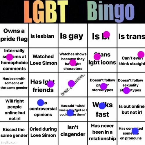 I’m new to this stream ?? | image tagged in lgbtq bingo | made w/ Imgflip meme maker