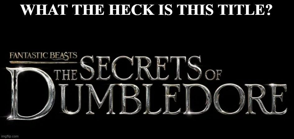 What's next?  Legend of the Wand? | WHAT THE HECK IS THIS TITLE? | image tagged in funny,fantastic beasts,harry potter | made w/ Imgflip meme maker