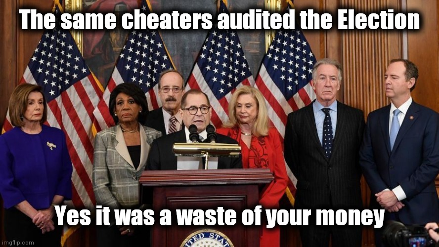 House Democrats | The same cheaters audited the Election Yes it was a waste of your money | image tagged in house democrats | made w/ Imgflip meme maker