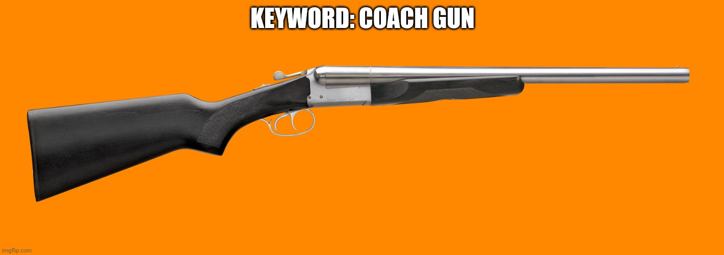 Coach gun | KEYWORD: COACH GUN | image tagged in coach gun | made w/ Imgflip meme maker