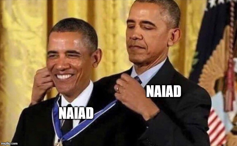 obama medal | NAIAD; NAIAD | image tagged in obama medal | made w/ Imgflip meme maker