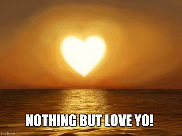 Love | NOTHING BUT LOVE YO! | image tagged in love | made w/ Imgflip meme maker