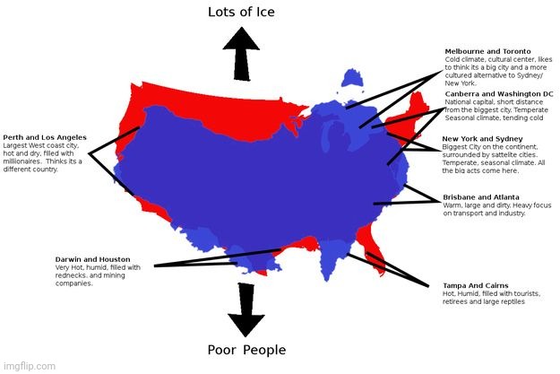 Australia is just upside down America | image tagged in australia is just upside down america | made w/ Imgflip meme maker