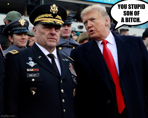 Milley is the dumbest general in the history of the planet. | YOU STUPID SON OF A BITCH. | image tagged in memes | made w/ Imgflip meme maker