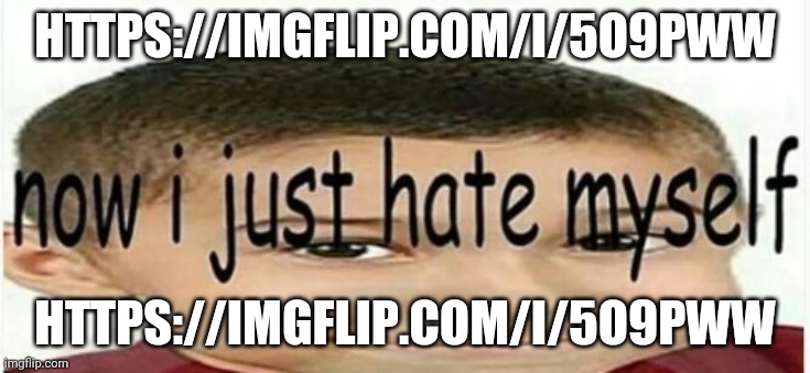 https://imgflip.com/i/5o9pww | HTTPS://IMGFLIP.COM/I/5O9PWW; HTTPS://IMGFLIP.COM/I/5O9PWW | image tagged in now i just hate myself | made w/ Imgflip meme maker