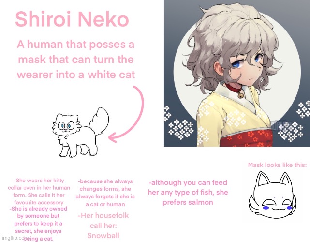 POV: Shiroi is the weird girl at your school who thinks she is a cat, nobody believes her until you find a white cat. wdyd? | made w/ Imgflip meme maker