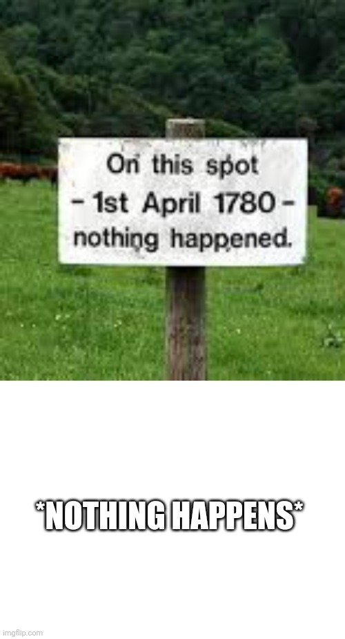 *NOTHING HAPPENS* | image tagged in blank white template | made w/ Imgflip meme maker
