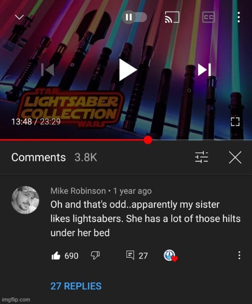 lightsaber | made w/ Imgflip meme maker