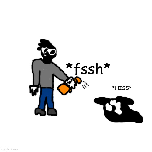 dealt with as easy as a cat | *HISS*; *fssh* | made w/ Imgflip meme maker