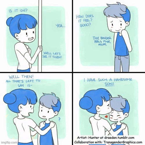 Aw | image tagged in lgbtq,comics/cartoons,memes,transgender,trans,wholesome | made w/ Imgflip meme maker