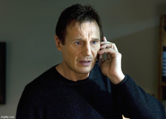 Let Liam Neeson make the Tough Call for You. Blank Meme Template