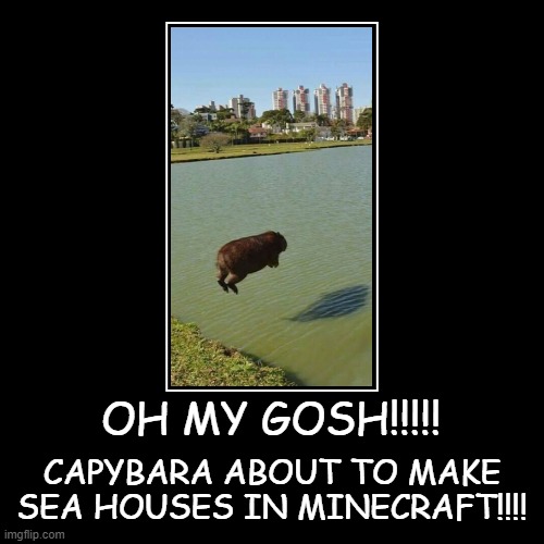 OH MY GOSH | image tagged in funny,demotivationals,omg,minecraft,gaming | made w/ Imgflip demotivational maker