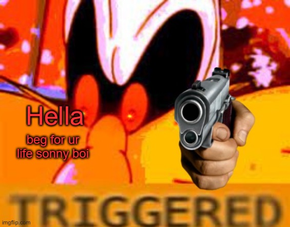 BEG FOR UR LIFE SONNY BOI | Hella | image tagged in beg for ur life sonny boi | made w/ Imgflip meme maker