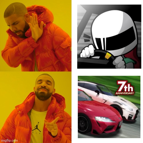 Drift Spirits is way better than FR Legends | image tagged in memes,drake hotline bling,drifting,android,gaming,funny | made w/ Imgflip meme maker