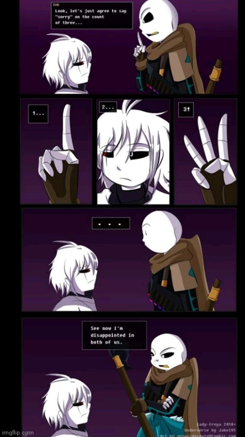 See, now I'm disappointed in both of us. -ink | image tagged in oh wow are you actually reading these tags,ink sans,undertale,disappointment | made w/ Imgflip meme maker