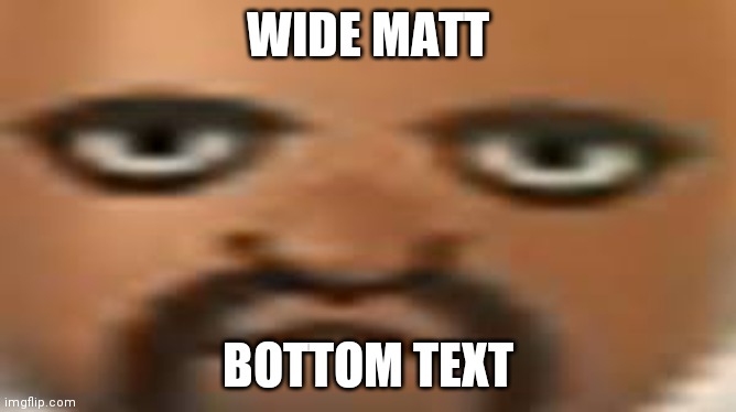 Matt | WIDE MATT BOTTOM TEXT | image tagged in matt | made w/ Imgflip meme maker