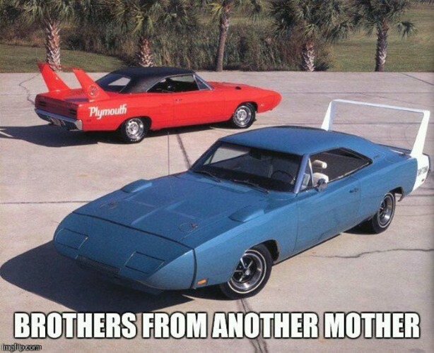 superbird and dodge daytona. THEY"RE NOT THE SAME!!!! | made w/ Imgflip meme maker
