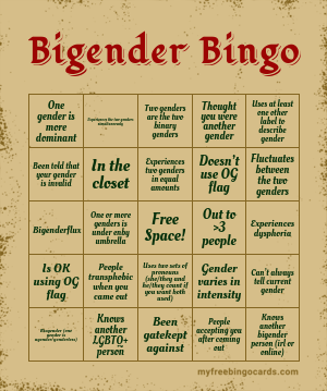 High Quality Bigender Bingo Blank Meme Template
