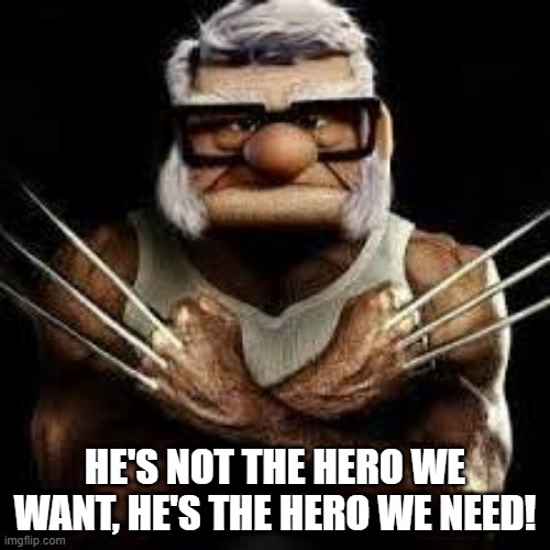 Carlerine | HE'S NOT THE HERO WE WANT, HE'S THE HERO WE NEED! | image tagged in parody,superhero | made w/ Imgflip meme maker