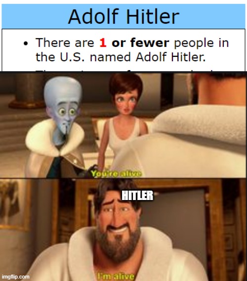 HEEEEEE | HITLER | image tagged in im still alive,funny,memes | made w/ Imgflip meme maker