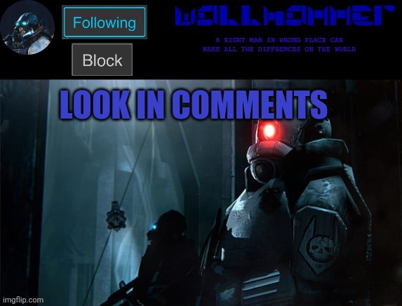 wallhammer | LOOK IN COMMENTS | image tagged in wallhammer | made w/ Imgflip meme maker