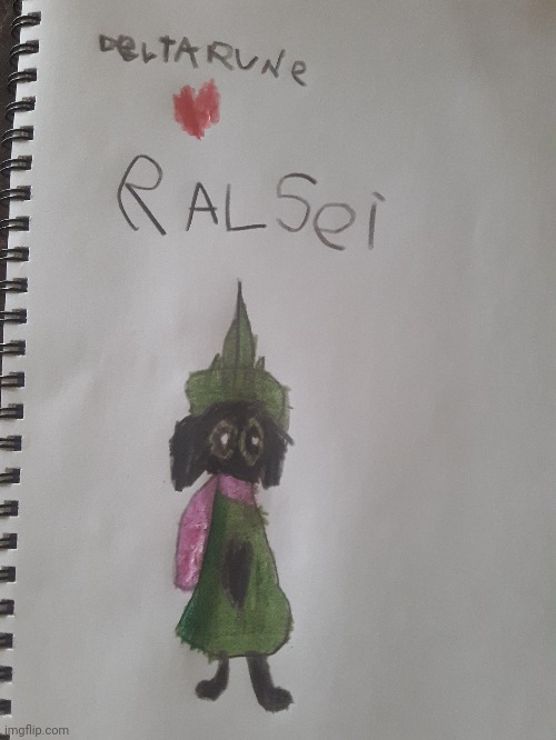 I drew ralsei. | made w/ Imgflip meme maker