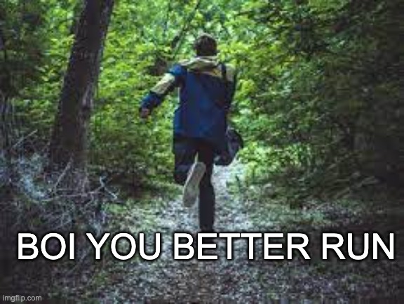 Boi you better run | BOI YOU BETTER RUN | image tagged in boi you better run | made w/ Imgflip meme maker