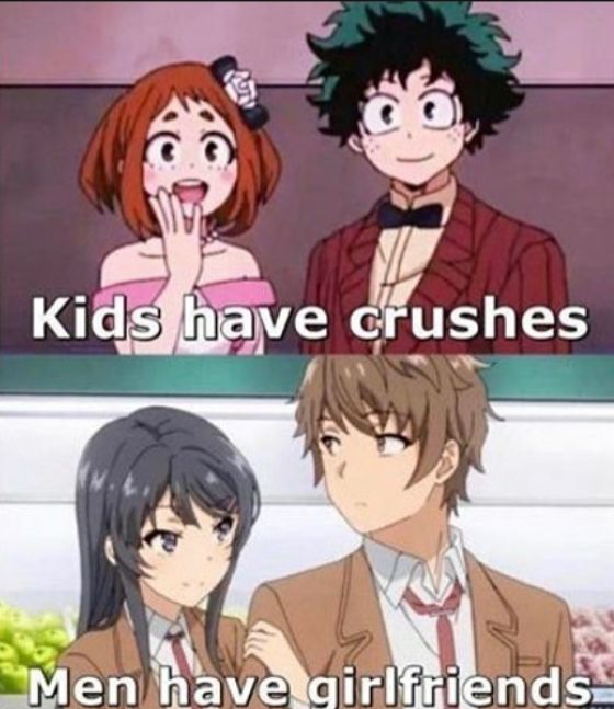 High Quality kids have crushes Blank Meme Template
