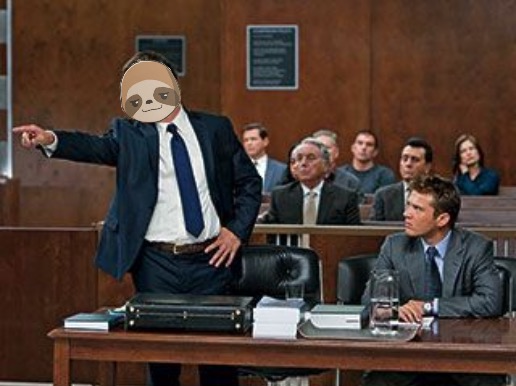 Sloth lawyer Blank Meme Template