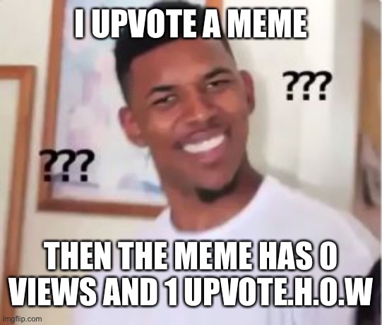 Nick Young | I UPVOTE A MEME; THEN THE MEME HAS 0 VIEWS AND 1 UPVOTE.H.O.W | image tagged in nick young | made w/ Imgflip meme maker