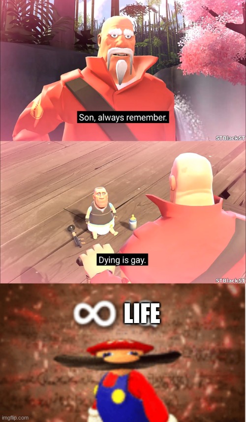 XD | LIFE | image tagged in son alway remember dying is gay,infinite iq | made w/ Imgflip meme maker