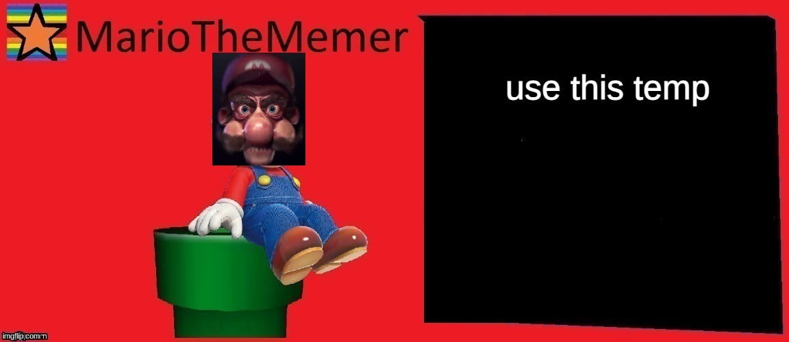 mariothememer announcement template v1 | use this temp | image tagged in mariothememer announcement template v1 | made w/ Imgflip meme maker
