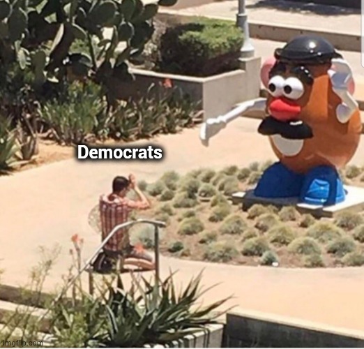 Potato head worship | Democrats | image tagged in potato head worship | made w/ Imgflip meme maker