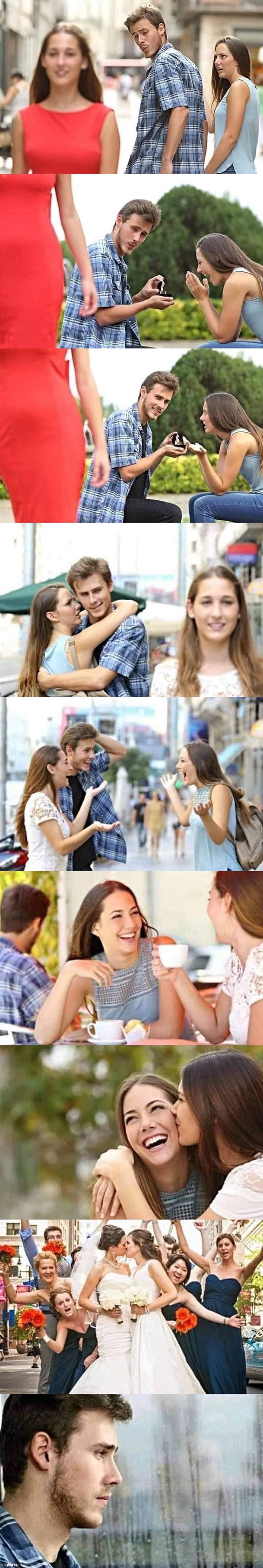 Distracted boyfriend full | image tagged in distracted boyfriend full | made w/ Imgflip meme maker