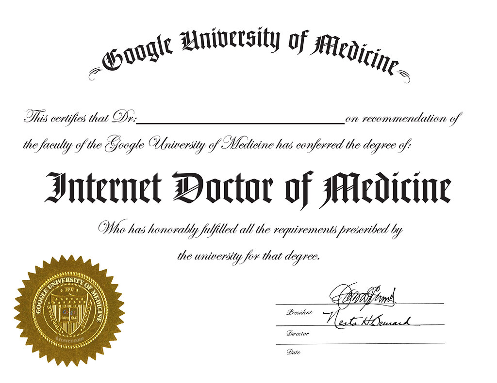 internet medical degree Blank Meme Template