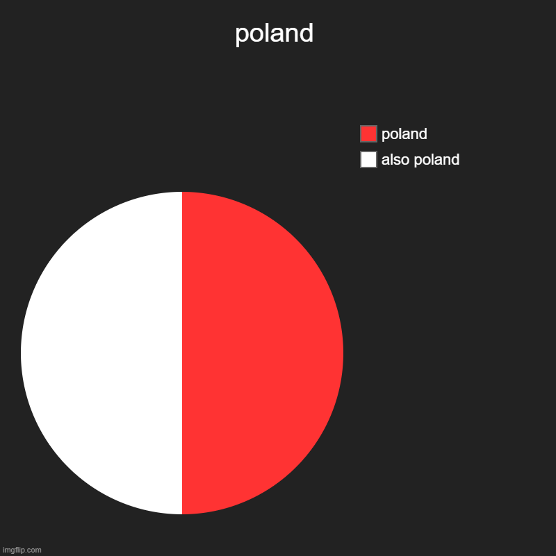 poland | also poland, poland | image tagged in charts,pie charts | made w/ Imgflip chart maker