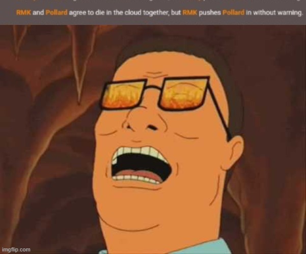 "Nothing personal!" | image tagged in hank hill evil laugh | made w/ Imgflip meme maker